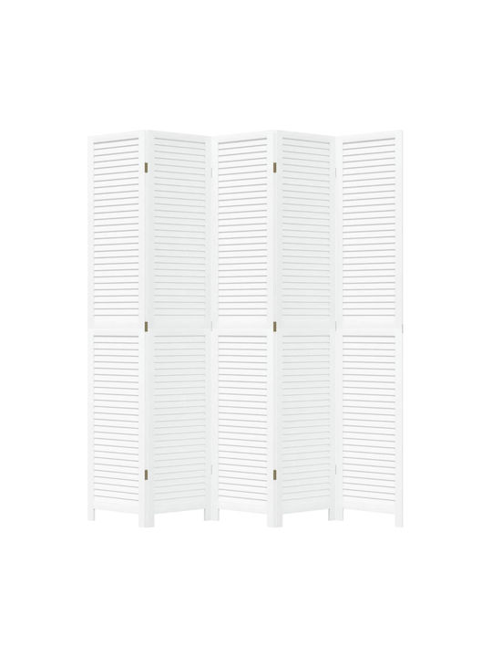 vidaXL Dekorativer Raumteiler Hölzernes mit 5 Paneelen 175x220cm