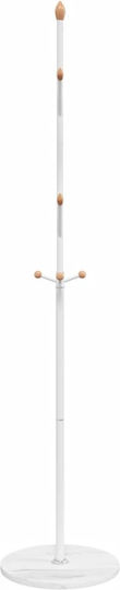vidaXL Καλόγερος Μεταλλικός Λευκός 37x37x177cm