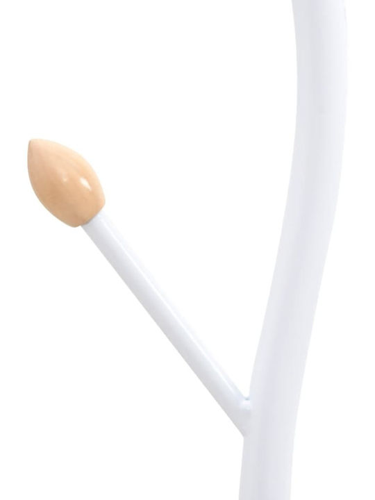 vidaXL Metallic Coat Rack White 37x37x177cm