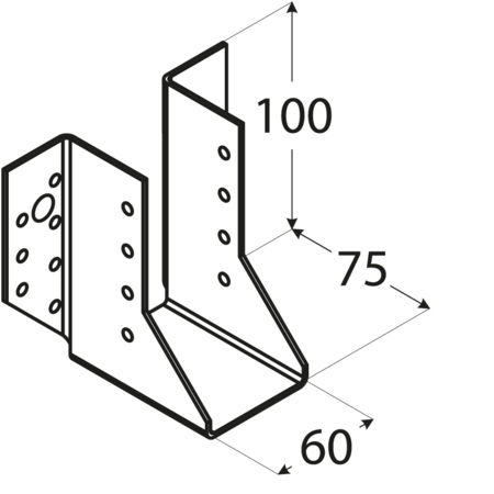 Showood Beam Shoe for Pergola made of Wood 140x100cm 1pcs