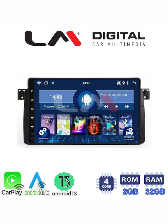 LM Digital Car Audio System for BMW Series 3 (E46) / E46 E46 1998 2005 (Bluetooth/USB/WiFi/GPS/Apple-Carplay/Android-Auto) with Touch Screen 9"
