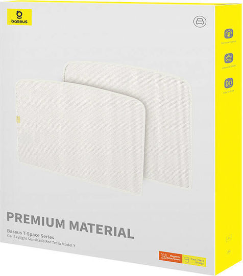 Baseus Internal Car Windshield Sunshade T-Space for Tesla Y Single Layer (White)