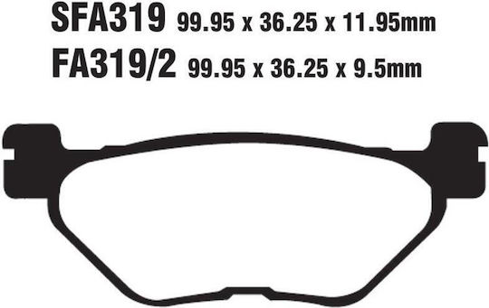 Artrax Τακάκια Μοτοσυκλέτας Πίσω για Yamaha TDM 900