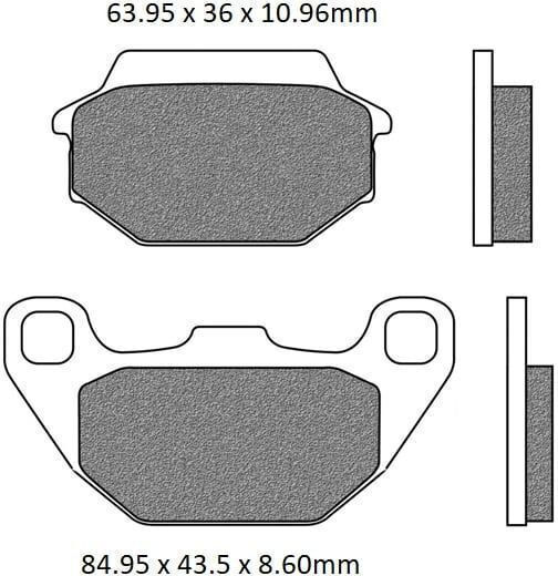 Tobaki Motorcycle Brake Pads Front for Kymco Agility / People