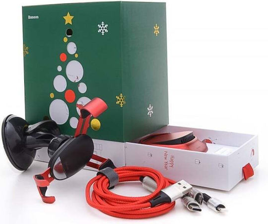 Baseus Βάση Κινητού Αυτοκινήτου Gift Set με Ρυθμιζόμενα Άγκιστρα