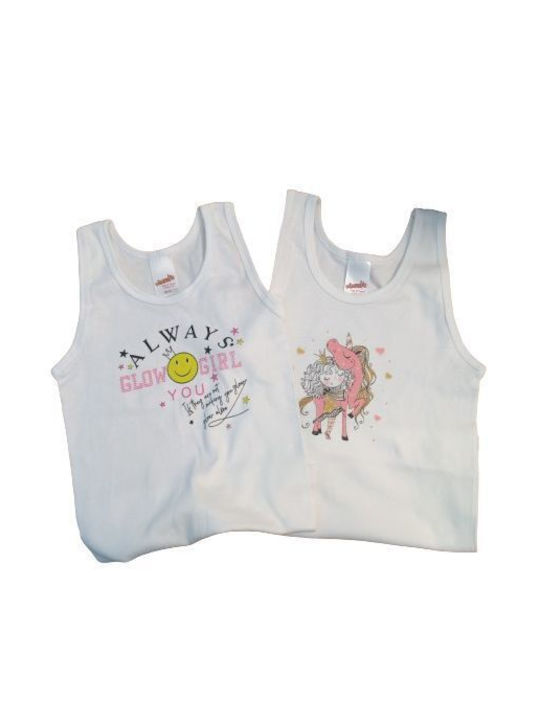 Minerva Kinder-Unterhemd Tank-Top Weiß