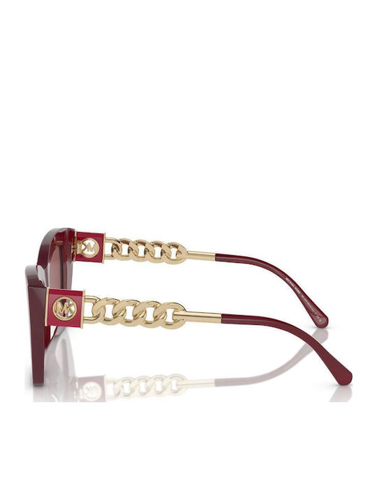 Michael Kors Montecito Women's Sunglasses with Burgundy Plastic Frame and Burgundy Lens
