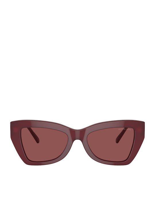Michael Kors Montecito Women's Sunglasses with Burgundy Plastic Frame and Burgundy Lens