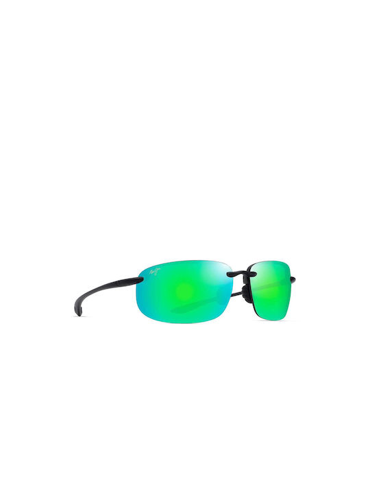 Maui Jim Sunglasses with Black Metal Frame and Green Mirror Lens GM456-14