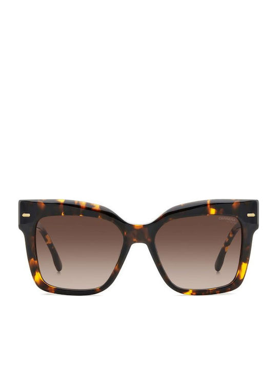 Carrera Women’s Sunglasses with Black Horn-Rimmed Frame and Grey Gradient Lens