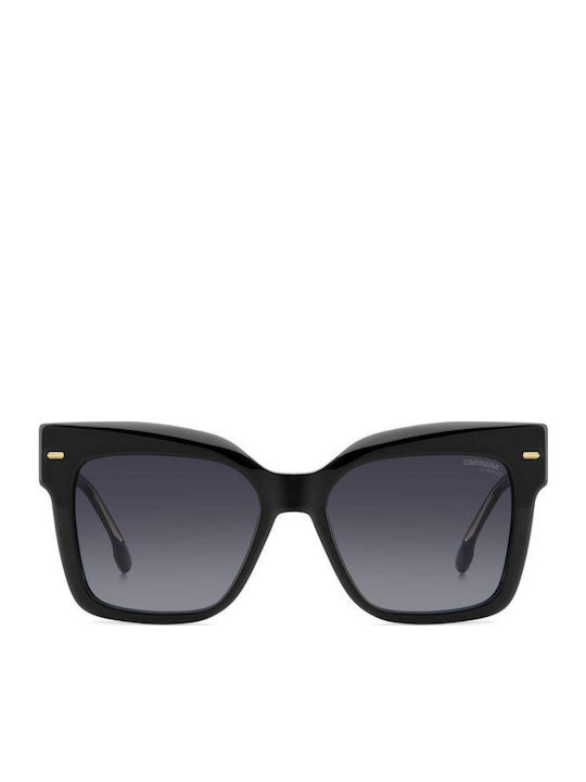 Carrera Women’s Sunglasses with Black Horn-Rimmed Frame and Grey Gradient Lens