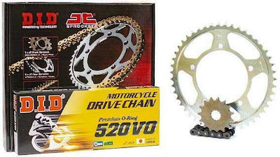 DID Chain & Sprocket Kit (14-38-520VO) for Honda CBR 250 2011-2013