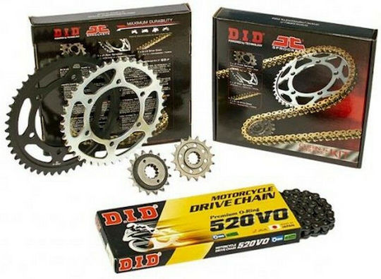 DID Chain & Sprocket Kit (14-44-520VO) for Honda XL 125 V Varadero 2001-2012