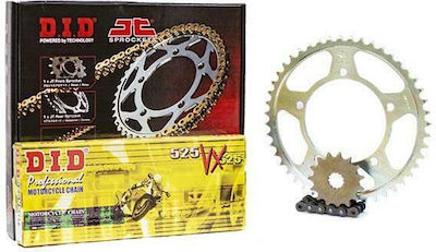 DID Chain & Sprocket Kit (15-42-525VX) for Honda CB 600F Hornet 1998-2006