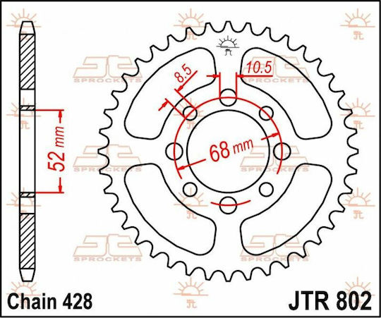 JT Sprockets Заден зъбен колело за Suzuki FX 125 - ФХ 125