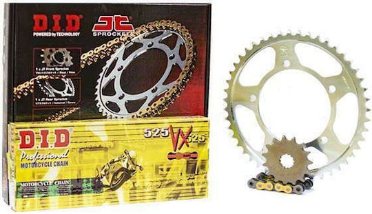 DID Chain & Sprocket Kit Golden (16-43-525VX/GB) for Honda CBR 600 2011-2013