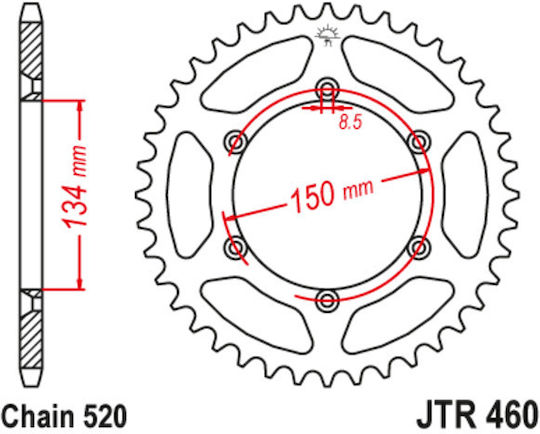 JT Sprockets Γρανάζι Πίσω για Kawasaki KDX