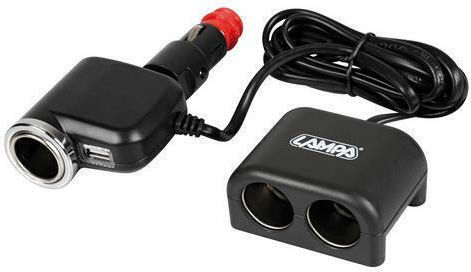 Lampa Duo 4+1 Multi-Socket 12/24V Φορτιστής Αυτοκινήτου 1.2A με μία Θύρα: 1xUSB