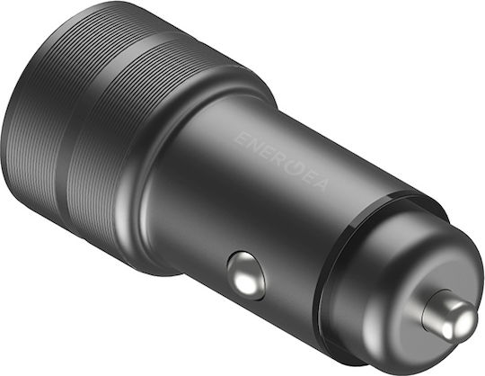 Energea Φορτιστής Αυτοκινήτου 38W με Θύρες: 1xUSB 1xType-C
