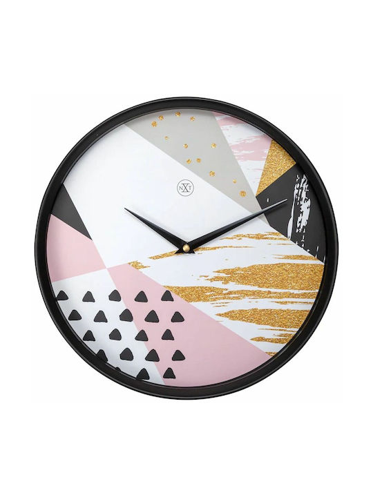 Nextime Silent Wall Clock Plastic Black