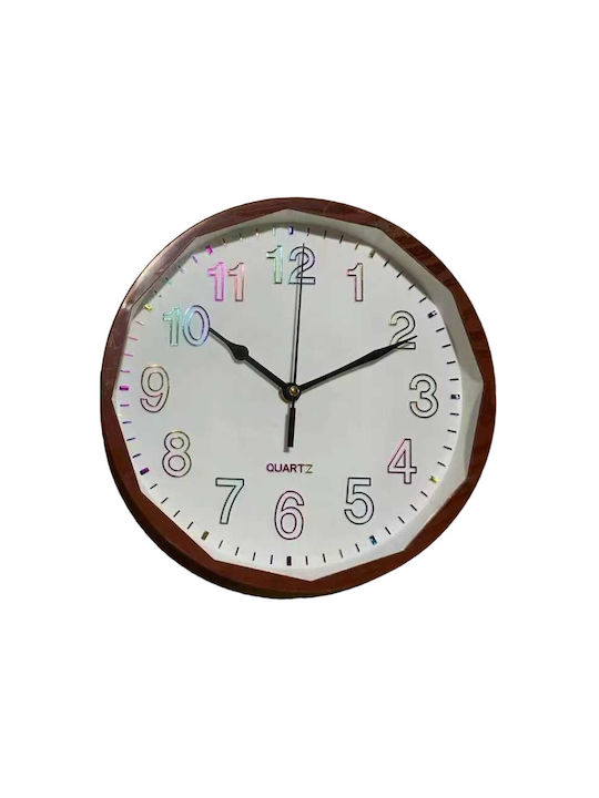 Wall Clock Wooden Brown