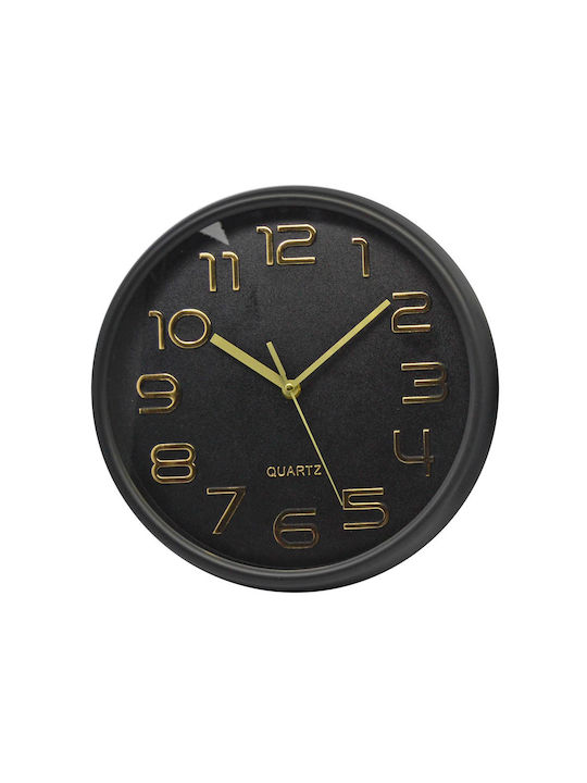 Ankor Wall Clock Plastic Black Ø30cm