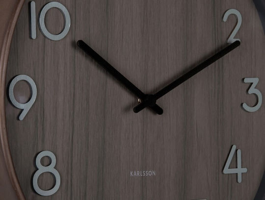 Karlsson Pure Ρολόι Τοίχου Walnut Ø40cm Karlsson Pure Ρολόι Τοίχου Walnut Ø40cm