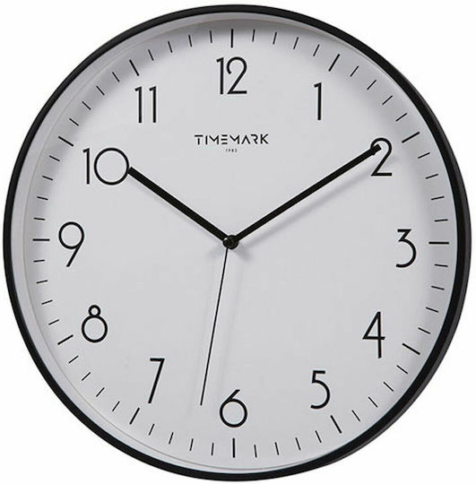Timemark Ceas de Perete Plastic Negru Ø30cm