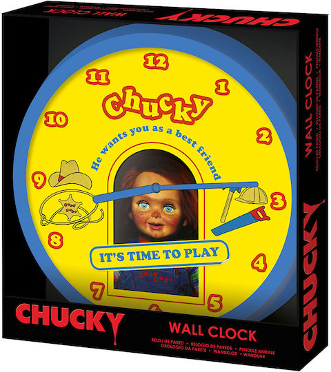 Pyramid International Chucky Ceas de Perete Plastic Galben Ø25cm