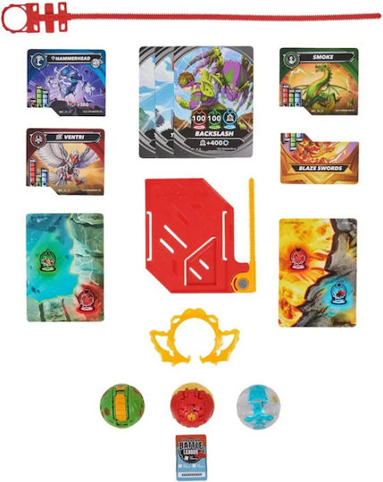 Spin Master Jucărie Miniatură Special Attack Bakugan Ventri cu Smoke și Hammerhead pentru 6+ ani Ani