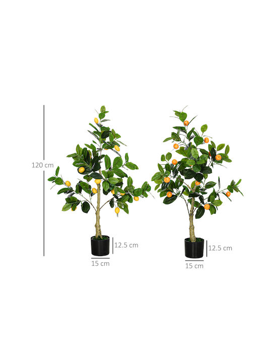 HomCom Zitronenbaum im Freien 120cm 830-803V01 Grün HomCom
