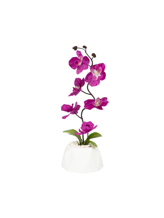Artificial Plant in Small Pot Orchid Purple 35cm Viosarp