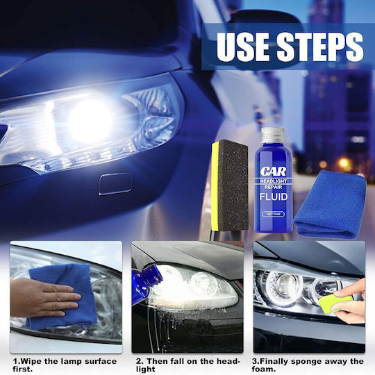 ForHome Set Curățare a Farurilor Auto 50ml 3buc