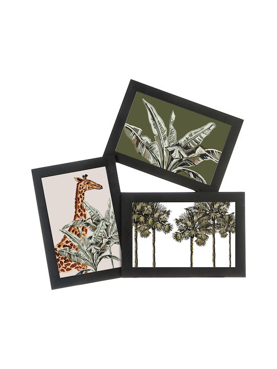 Multi Picture Frame 3 Positions Plastic with Black Frame