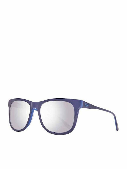 Helly Hansen Men's Sunglasses with Blue Plastic Frame and Silver Polarized Mirror Lens HH5024-C03