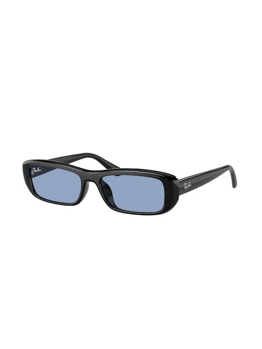 Ray Ban Ochelari de soare cu Negru Din plastic Cadru și Albastru deschis Lentilă RB4436D 6677/72