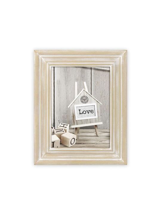 ZEP Rivoli Natural Wooden Photo Frame with White Frame