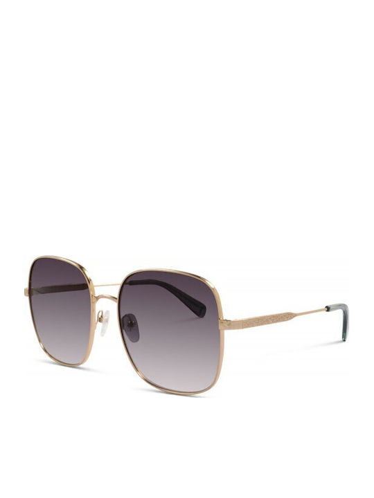 Longchamp Women's Sunglasses with Gold Metal Frame and Purple Gradient Lens LO159S 705