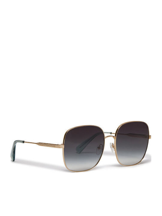 Longchamp Sunglasses Χρυσά with Metal Frame & Purple Lens