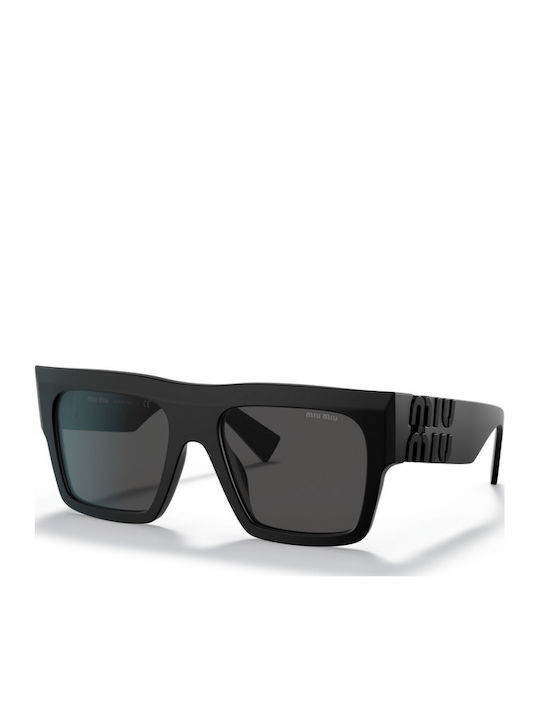 Miu Miu Damentaschen Sonnenbrille mit Schwarzem Horn umrandetem Rahmen und Grauen Gläsern