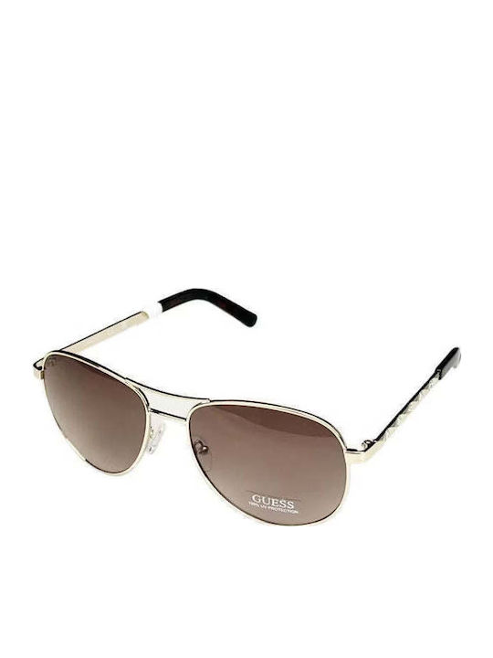 Guess Ochelari De Soare Pentru Bărbați Cu Ramă Metalică Gri Și Lentile Maro Degrade GF0408/32F