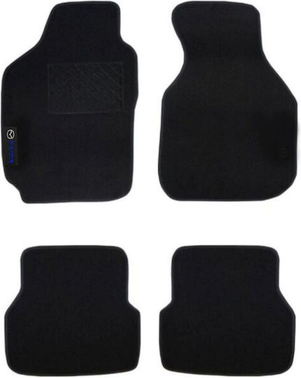 Autopataki Set of Front and Rear Mats 4pcs for Mazda Demio 1999-2002 Black