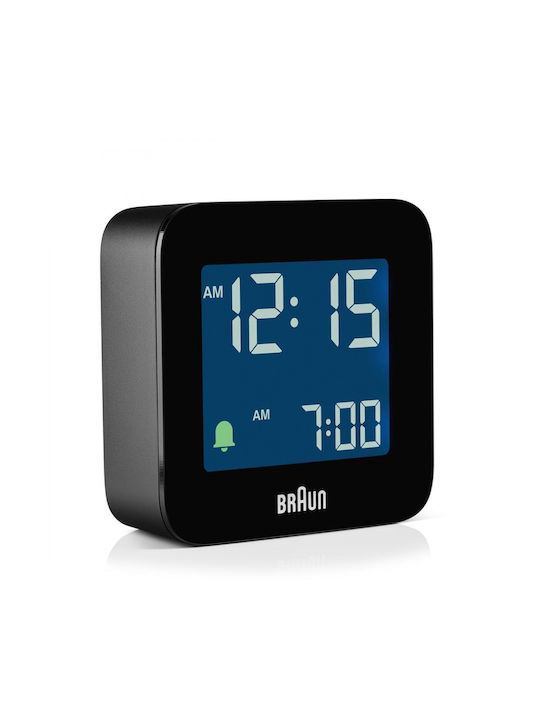 Braun BC08B Tabletop Digital Clock with Alarm & Radio Black 28717960