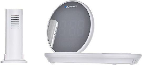 Blaupunkt Tabletop Digital LED Clock with Alarm Clock Radio and Wireless Charging White CR85WH