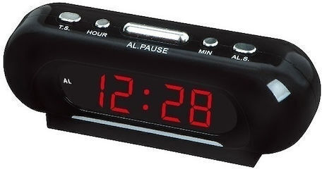 Factory VST-716 Tabletop Digital LED Clock Plastic With Black Alarm Clock