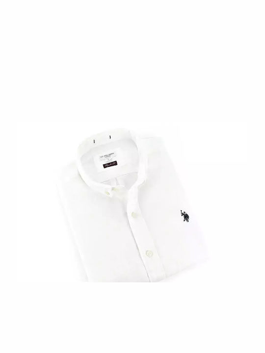 U.S. Polo Assn. Men's Shirt Linen White