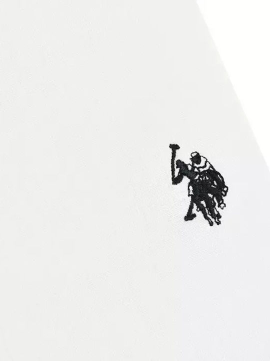 Langärmeliges Leinenhemd in Normaler Passform Weiß