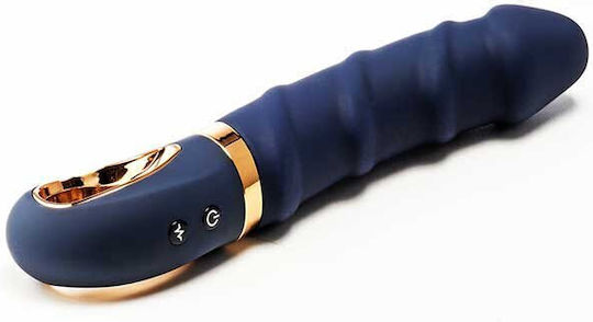 Dream Toys Goddess Collection Belenos Δονητής G-Spot Silicone Ribbed Vibrator Blue