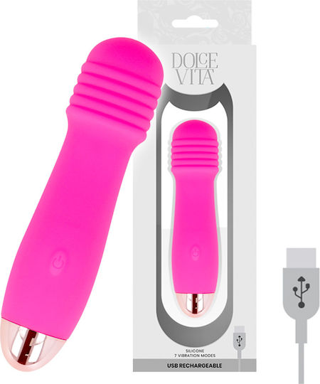Dolce Vita Rechargeable Vibrator Three Mini Δονητής Μασάζ 2.8cm Pink