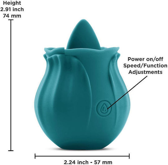 Ns Novelties Inya The Kiss Clitoral Vibrator Clitoral Stimulator 7.8cm Dark Teal